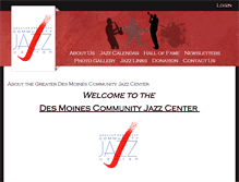 Tablet Screenshot of dmcommunityjazzcenter.org